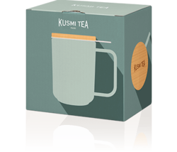 Kusmi Tea zelený porcelánový hrnek s filtrem z nerezové oceli a víčkem z bukového dřeva