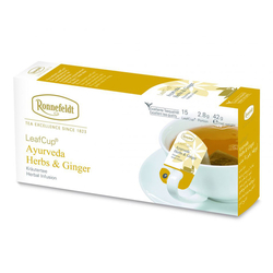 Ronnefeldt LeafCup Ayurveda Herbs & Ginger, 15 porcí